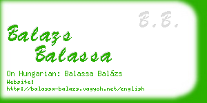 balazs balassa business card
